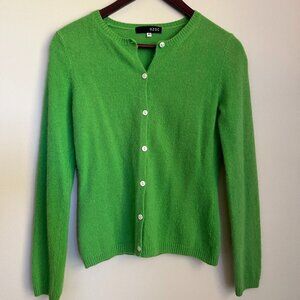 Green Mohair Wool Cardigan